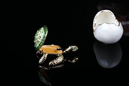 kornjača ZNewlook Bejeweled u izležavanju nakita od jaja nakita za jaje Češka dijamantska kornjača