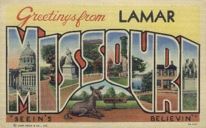 Lamar, Missouri razglednica