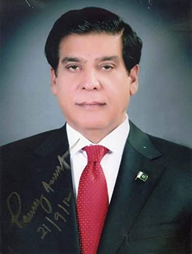 19. premijer Pakistana Raja Pervaiz Ashraf Autograph, potpisao je fotografiju