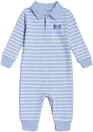Pod oklopom Baby Boys Logo Polo Bodysuit, Karolina Plava pruga - CoverAll, 12m SAD