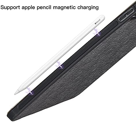 Slučaj za iPad Pro 12,9 inča 2021/2020 Folio Case sa držačem olovke, [Auto Wake / Sleep] [TRIFOLD funkcija postolja] [Smart Magnetic] poklopac za iPad Pro 12,9 inča 5 generacija 2021, crna