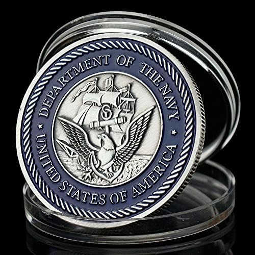 Srebrna lubanja uzorka američka vojna kovanica odjela za država mornarička obalna stražara suvenir Kolekcionarni poklon prigodni kovanica