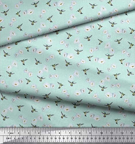 Soimoi pamuk Jersey Fabric Magnolia & Hummingbird Noć nositi štampane tkanine 1 dvorište 58 inčni širok