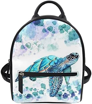 Aoopistc Turtle Mini ruksak torbica za žene Teen Girl Boy slatki ruksaci pu kožne torbe preko ramena sa