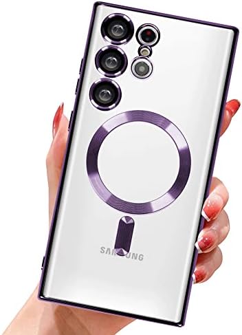 Ziye magnetska jasna futrola za Samsung Galaxy S22 ultra 5g sa zaštitnikom objektiva fotoaparata, kompatibilan
