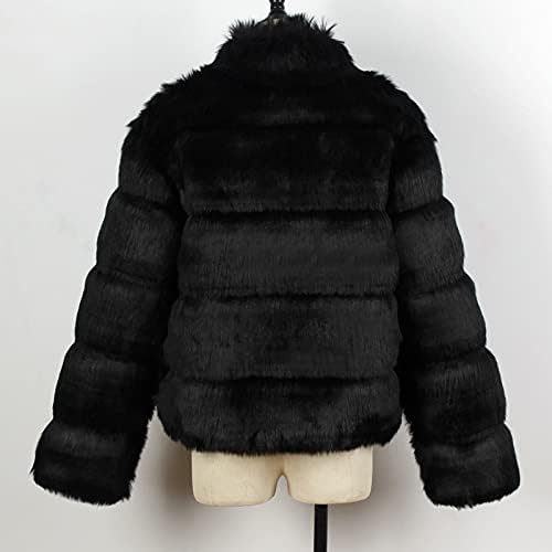 Inesver zimski kaputi za žene zadebljane podstavljene duge jakne FAUX krznene jakne Fleece Fuzzy Obrada kaputi