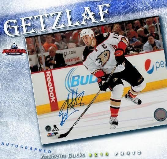 Ryan Getzlaf potpisao anaheim patke 8 x 10 fotografija - 70086 - autogramirane NHL fotografije