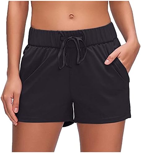 Mikey Store Womens Bermuda kratke hlače Atletski znoj koji hodaju aktivne kratke hlače udobne kratke hlače sa džepovima