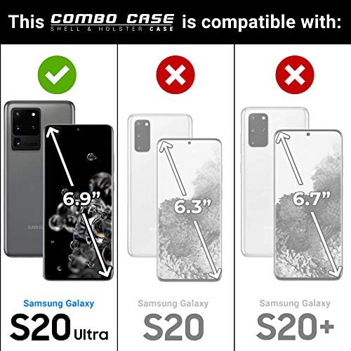 Aduro mobitel Holsters za Samsung Galaxy S20 Ultra S slučaju zaštitnika uključuje kaiš-isječak i ugrađeni