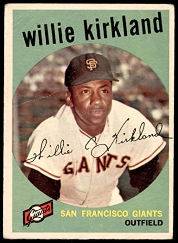 1959 TOPPS # 484 Willie Kirkland San Francisco Giants Dean's Cards 2 - Dobri divovi