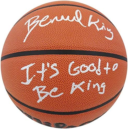 Bernard King potpisao Wilson Indoor / vanjski NBA košarku W / Dobro je biti kralj - autogramirane košarkama