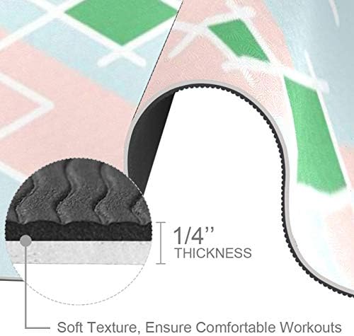 Siebzeh Geometric Cute Premium Thick Yoga Mat Eco Friendly Rubber Health & amp; fitnes non Slip Mat za sve