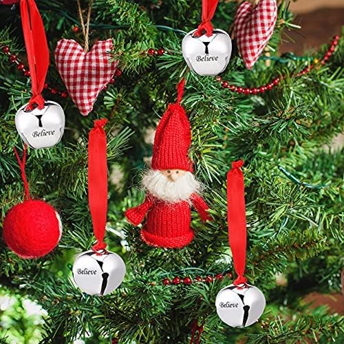 1,6 inča Vjerujte da zvona ukrašana dekoracija zvona božićna drvca zvona Xmas Ripbons zvona Božić ukrasi za odmor za brisanje zanatske kuće