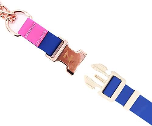 Šareni martingalni ogrlica za trening pasa - [ZLCO018] Jelly vodootporan protiv mirisa sigurna ovratnik za pse za bez poteškoća, šetnje, teški D-prsten, brzo puštanje kopča, podesivi isječak [plavi ružičasti krupni]