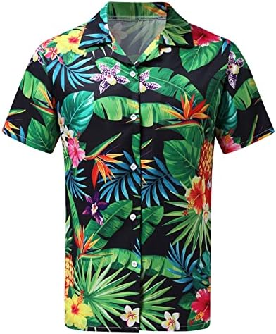 Havaji Havaji odmor odgovarajući porodična grupa T-Shirt Muška plaža Shirt Sexy Hawaiian Shirts for Men