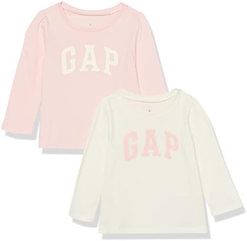 Gap Baby Girls '2-pakovanje dugih rukava za reprodukciju omiljenog logotip majica