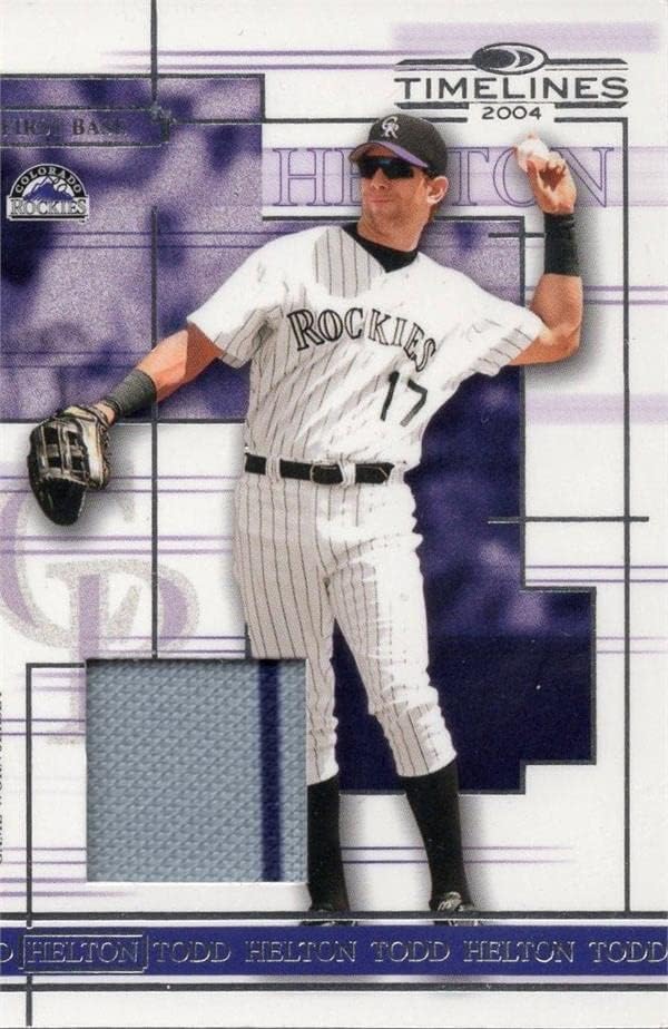 TODD ​​Helton igrač ISSYSY patch baseball Card 2004 Donruss Timelines # 47 Pinstripe - MLB igra polovne dresove