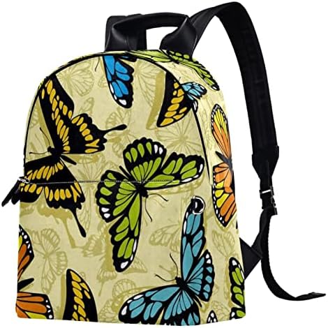 VBFOFBV Lagani casual backpack laptop za muškarce i žene, obojene leptire retro