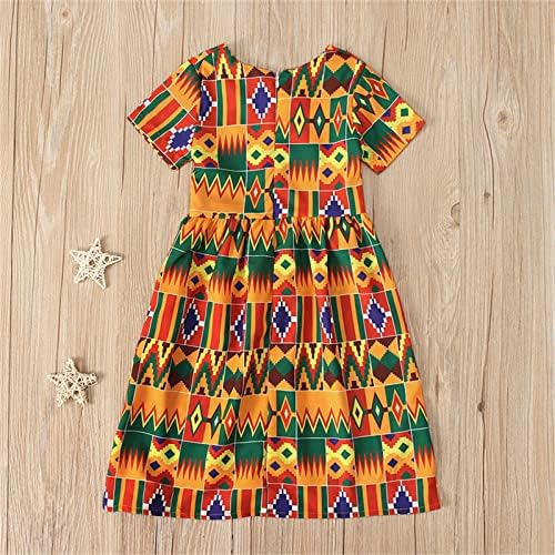 TODDLER Djevojka za djecu dizajnirana ugodna haljina afričke princeze 0 do 5 godina kratki rukav mastan teksturi