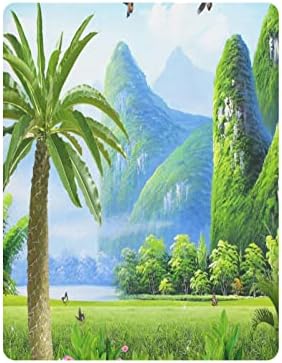 Prekrasni zeleni krajolik listovi za dječake Djevojke Mekani mini listovi za djecu za bebe 52 x 28
