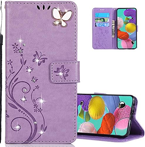 QIVSTAR Samsung Galaxy S20 FE 5G Case Diamond Butterfly dizajn PU kožna futrola Flip notebook novčanik kartica