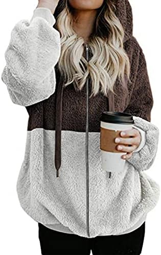 Foveguo Women Winter kaput, plus veličine Radni pulover dugih rukava za ženske ležerne zimske nejasne pulover