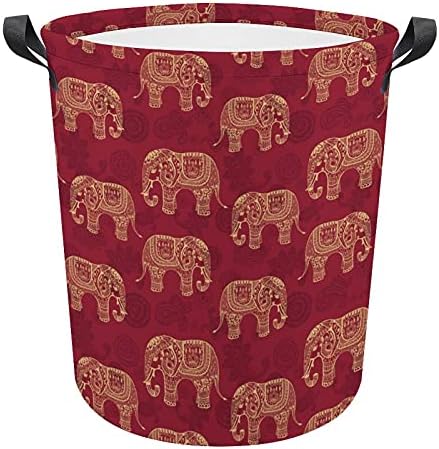 Elephant Indian Boho Praonica rublja Skladištenje bin košare s lakim ručkama za igračke Organizator odjeće