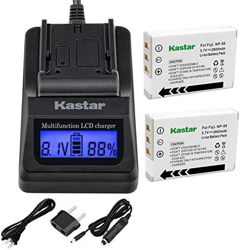 Kastar Fast Charger + baterija za Fujifix NP-95 & Finepix F330, Finepix Real 3D W1, Finepix X30, FinePix