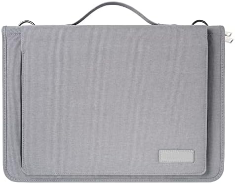 Bronel Siva kožna laptop Messenger futrola - kompatibilan sa Lenovo ThinkPad P15S laptop
