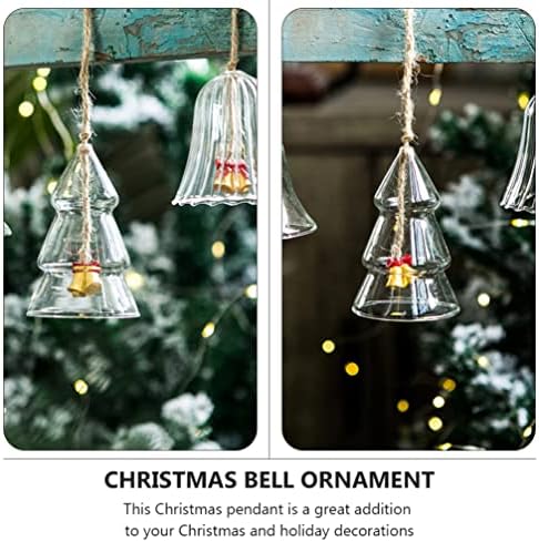 Hanabass 12pcs Božićna zvona ukras stakla božićno oblikovano božićno drvce viseće zvona za DIY Xmas Tree