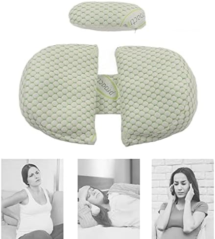 VINGVO jastuk za trudnoću pamučna jastučnica UShaped cvjetna štampana ergonomska lumbalna podrška pomoć pri spavanju trudnoća klinasti jastuk za bolnicu