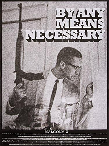 Tri-Seven Entertainment Malcolm X Poster na bilo koji način potreban sa Bio štampom Afroamerička crnačka