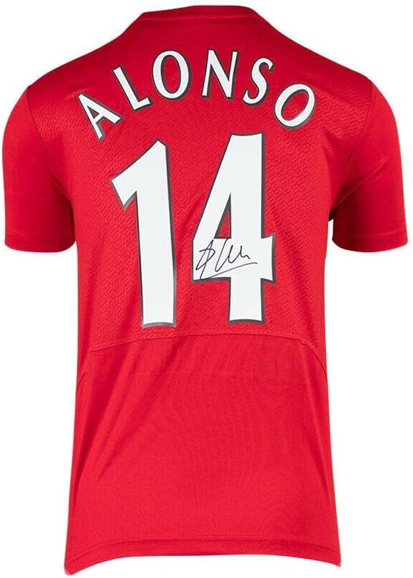 Xabi Alonso potpisao košulju za Liverpool - 2005. Finale za ligu prvaka, broj 14 - nogometni dresovi
