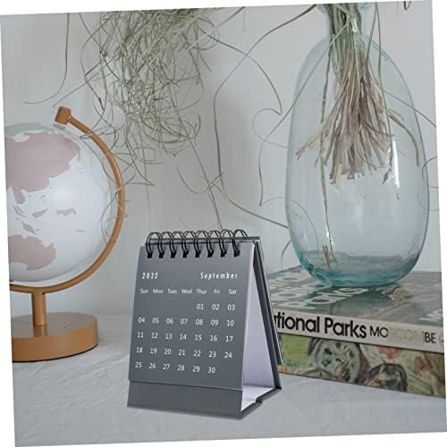 Operilacx 1pc 2022 Mini stolni kalendar Stolni kalendar Resel Office Desk Kalendar Gray Home Decor Notepad