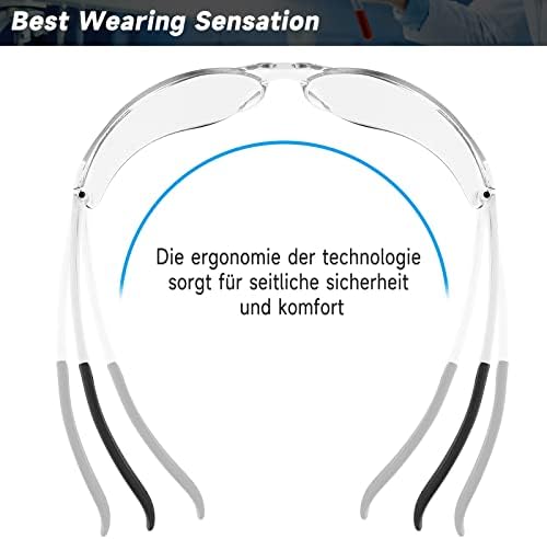 SalfBoy 50Pair Sigurnosne naočale ANSI Z87.1 Naočale otporne na ogrebotine za žene Man Lab GOGGLES UV zaštita