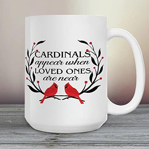 Božić šalice za kafu Božić citat Cardinalis se pojaviti kada najmilije su u blizini keramičke šolja za kafu