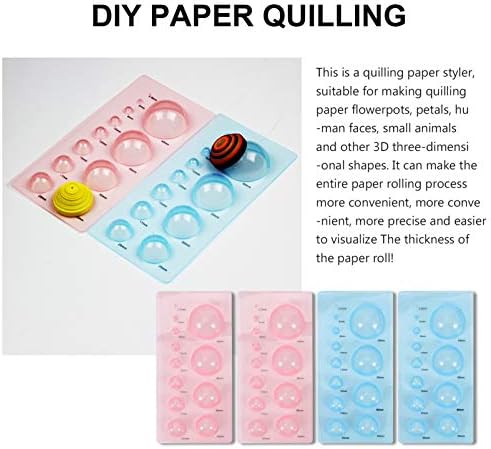 EXCEART 4kom papir Quilling Alati 3D kupole pola kugle kalup plastike Mini Quilling kalup za DIY papir Craft