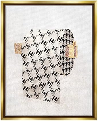 Stupell Industries Fashion Glam toaletni papir Dizajner detaljnog zida Art, 24 x 30, Off- White