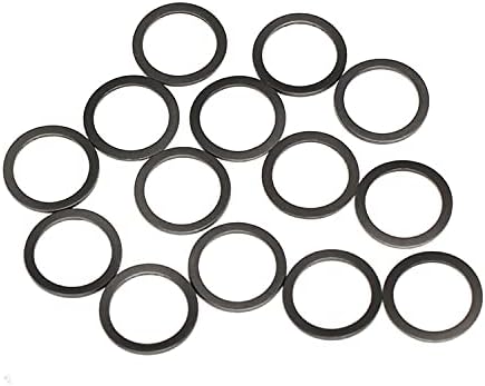 64pcs 6,2 mm od 4,3 mm Inner Dia Pepet Black Graphite najlonski plastični perilice prsten krug ultra tanki
