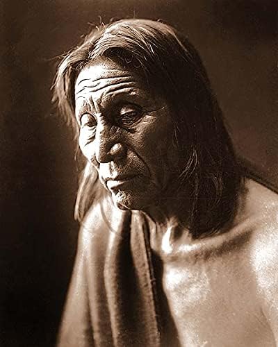 Indijanac velika glava Edward S. Curtis 11x14 srebrni Halid Photo Print