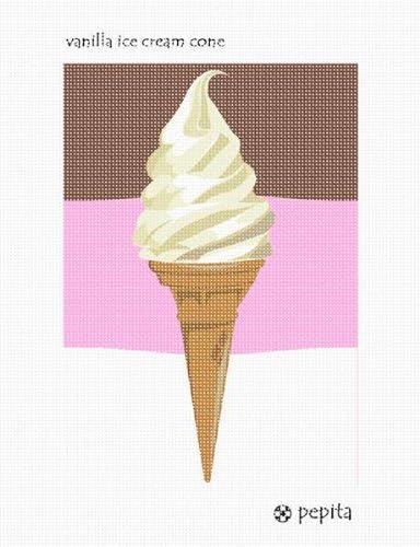 pepita komplet za igle: Kornet sladoleda od vanile, 7 x 10