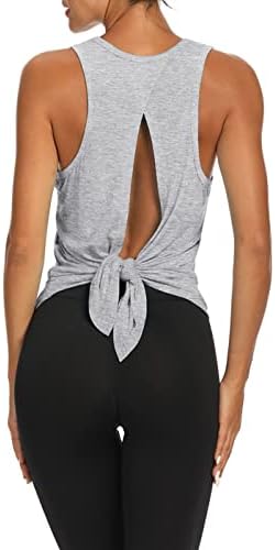 Bestisun Workout Tops Otvorene košulje Teretana The Objave za vezanje Rezervoar mošula za žene