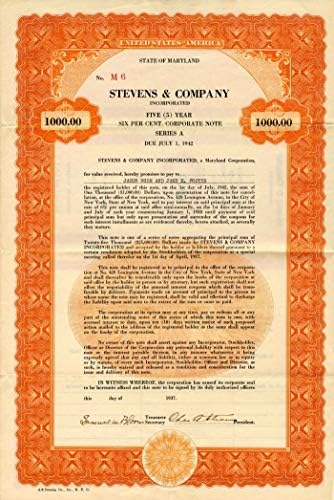 Stevens and Co. Incorporated - $1,000-Bond