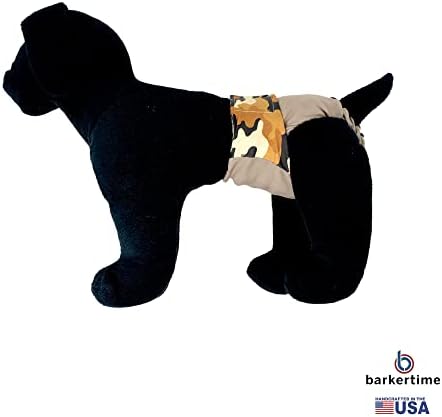 Barchertime Brown Camo na smeđoj premium vodootpornom psećicu, XL, sa repnom rupom - izrađen u SAD-u