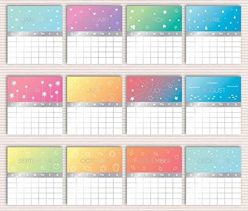 Mini mjesečni kalendar sa postoljem, 5 x 4 1/2, januar do decembra