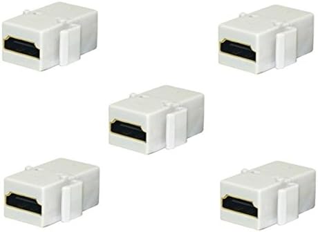 C & E CNE443190 Keystone HDMI jack adapter, bijeli, 5-pakovanje