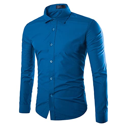 Muška gumba sa punim bojama dolje majice Ležerne prilike navraćaju Slim Fit košulje Klasične moderske majice