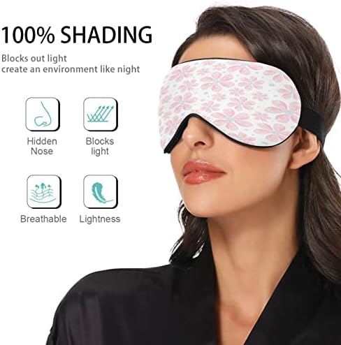 Svijetlo ružičasta maska ​​za spavanje za žene Muškarci Glatki komforno blokiranje svjetla za oči za oči