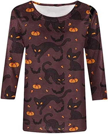 Djevojke Pamuk Crewneck Grafički odmor Halloween Casual Loot FIT bluza Majica Jesen Summer 3/4 rukava za