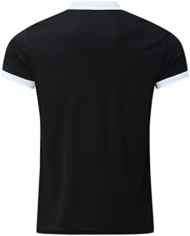 Rever osnovna majica za muškarce Casual Zipper ovratnik poslovna majica bluza čvrsta kratka rukava vrhovi